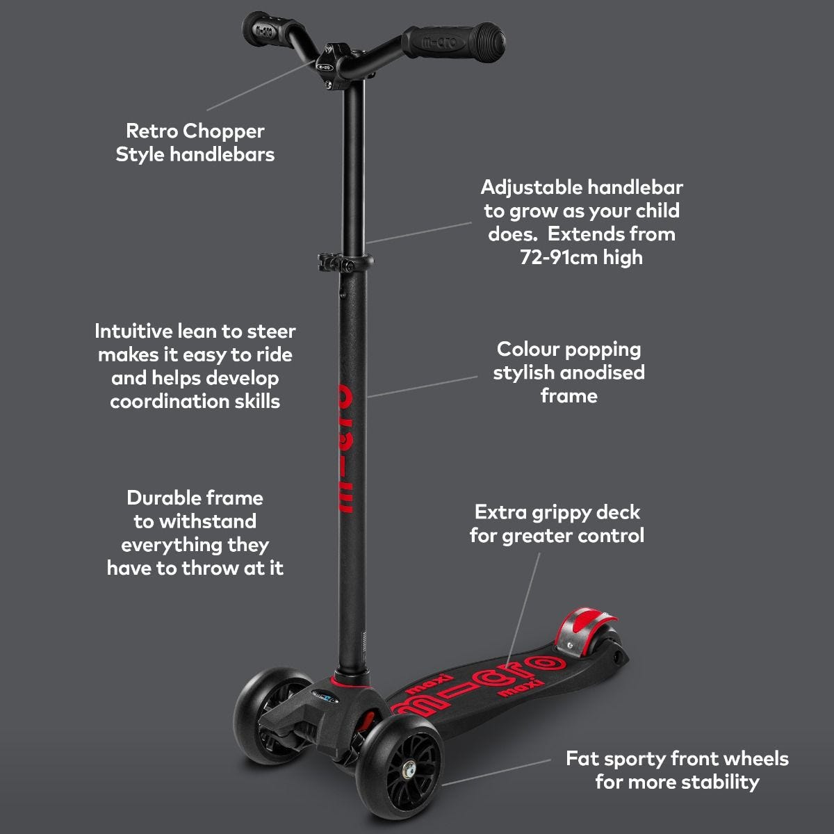 Maxi Micro Deluxe Pro Black/Red MMD087