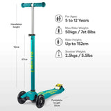 Maxi Micro Foldable LED Petrol Green MMD097