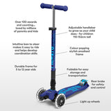 Maxi Micro Deluxe Foldable LED Purple MMD100